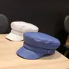 Boina de Mujer Estilo Coreano Casual Versátil de Copa Plana Material de Cáñamo Transpirable Sombrero de Boina Primavera Verano Protección Solar Boina de Pico Moda