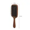 Pente de Madeira Sandalo Dourado com Almofada de Ar Pente de Madeira Pente de Sandalo com Almofada de Ar Pente com Bolsa de Ar Gravação Digitação Massagem Couro Cabeludo Meridiano Pente de Cabeça