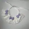 Babador para Pet Transfronteiriço Toalha de Saliva para Gato Avental com Acabamento em Renda Gravata Borboleta Acessórios para Cachorro Lenço Venda por Atacado