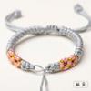 Pulsera Trenzada de Flor de Durazno Diseño Semiterminado DIY Joyería de Mano Pulsera de Cuentas de Transferencia Usable Hebilla de Seguridad Pulsera Pixiu para Mujer