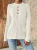 Blusas Femininas, Roupas Europeias e Americanas Transfronteiriças, Suéter de Gola Redonda com Retalhos e Botão de Morango, Camisa Básica Simples, Suéter de Tricô