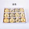 Nuevo regalo de Navidad, bola de decoración navideña de 6 cm x 12 cm, bola de plástico chapada en forma de árbol de Navidad, colgante al por mayor