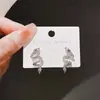 Aguja de plata 925, diseño de nicho, aretes de puesto de mercado nocturno, fuente mayorista, aretes de moda estilo coreano, aretes populares