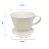 Juego de Cafetera de Vertido Estilo Japonés con Taza Filtro Blanca de Cerámica en Forma de Abanico de Tres Agujeros 102 Filtro de Café para el Hogar Yuyou