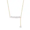Collar con colgante de borla de perlas para viga de equilibrio, cadena para la clavícula, diseño ins de Corea del Sur, cadena para el cuello, temperamento retro