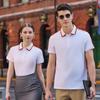 Camisa POLO de Caballero Cuello Blanco Personalizado Camiseta Roja Lop Camisa Publicitaria de Negocios Vestido Casual para Pareja DIY