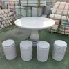 Mesas e Bancos de Pedra para Pátio, Jardim Externo, Villa, Parque, Jardim, Uso Doméstico Externo Estilo Antigo, Granito e Mármore Naturais