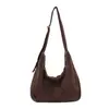 Moda Japonesa Coreana Simple Exquisita Gamuza Felpa Gran Capacidad 2026 Bolso Cruzado de Hombro Único de Mano para Mujer Otoño Nuevo