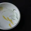 Suporte para Bule de Argila de Jade e Porcelana Branca Pintado à Mão com Espigas de Trigo das Dinastias Tang e Song, Bandeja Base de Cerâmica para Preparo Seco de Chá Kung Fu, Prato Acessório para Cerimônia do Chá Doméstica