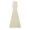 Cuello Alto, Cintura Entallada, Top de Tirantes sin Mangas de Punto Texturizado, Vestido Entallado, Chaleco de Punto, Falda Larga de Lana