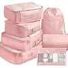 Conjunto de sete bolsas de armazenamento para viagem, conjunto de sete bolsas de classificação de bagagem de viagem espessadas, fabricantes