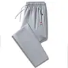 Calça Jogger Casual Transfronteiriça para Homens, Primavera e Outono Fina de Caimento Solto Tamanho Grande Calça Esportiva, Calça Longa Reta para Jovens