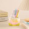 Tulipán conejo recipiente para bolígrafos adornos enviar compañeros amistad estudiantes escritorio estudio decoraciones regalo de cumpleaños niña