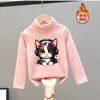 Camiseta Interior de Terciopelo Transfronteriza para Niños y Niñas Otoño e Invierno Engrosada Cálida Todas las Combinaciones Top Primavera y Otoño Nueva Ropa Infantil de Manga Larga