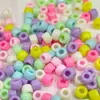 Contas Plásticas Tipo Barril 6*9mm para Dreadlocks, Contas com Furo Grande para DIY Artesanal de Miçangas, Acessórios para Cadarços, Acessórios para Vestuário e Componentes de Joias