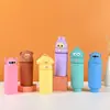 Estojo de Lápis Retrátil de Silicone Desenho Animado 3D para Crianças, Porta-Papelaria Fofo e Estiloso, Bolsa de Armazenamento de Papelaria de Grande Capacidade para Estudantes