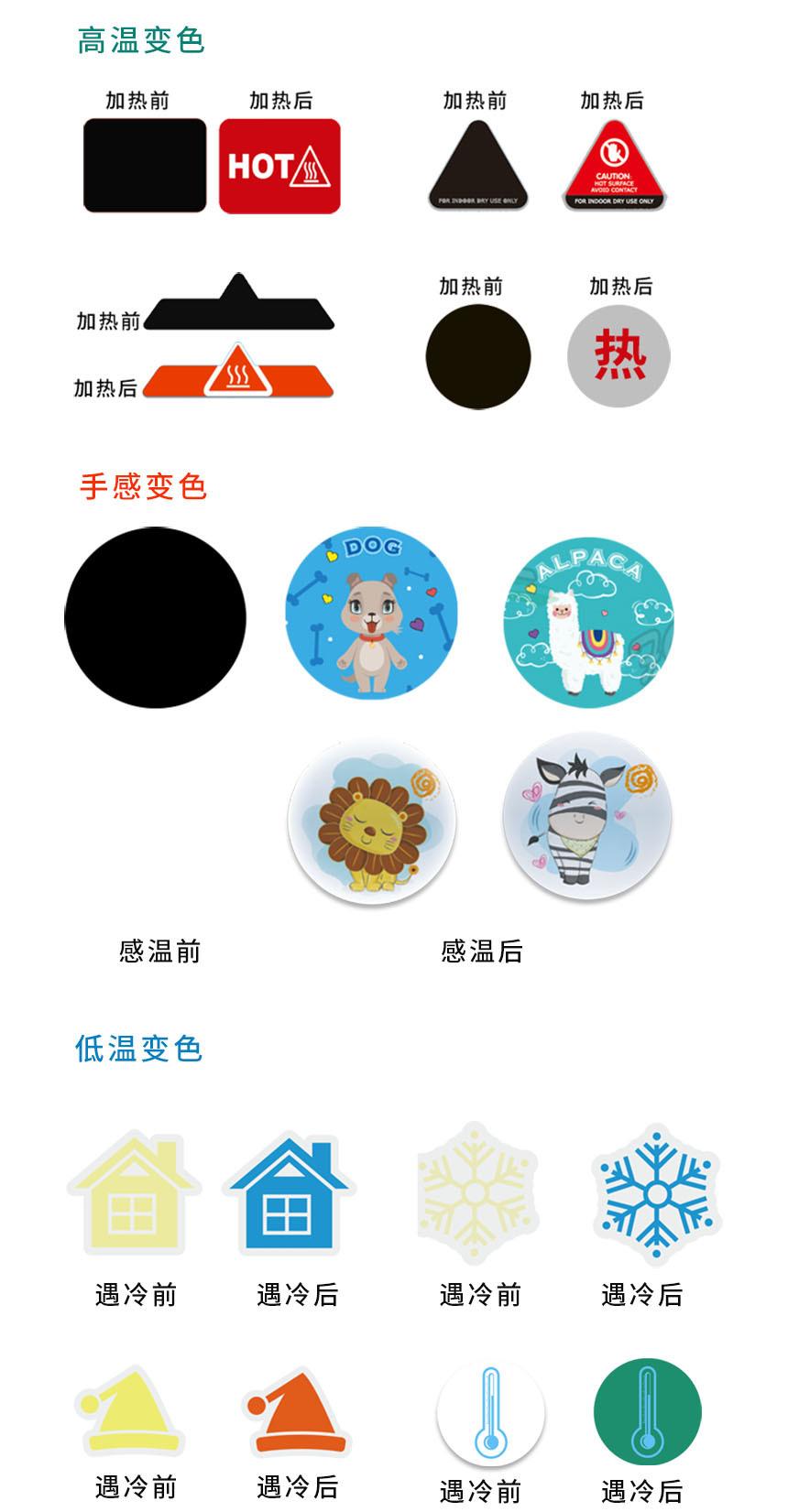 感温贴纸分类图