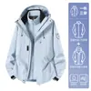 Chaqueta Exterior de Marca Grande para Mujer 2026 Nueva Chaqueta de Montañismo Tres en Uno de Alta Calidad para Exteriores para Hombre