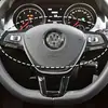 Aplicable al volante de fibra de carbono del Volkswagen Golf 7 en ambos lados de la modificación del interior del coche Golf Rline