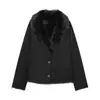 Moda europea y americana transfronteriza para mujer AliExpress bestseller chaqueta de doble cara de piel sintética