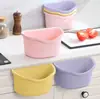 Cubo de basura de plástico para el hogar con tapa abatible para montar en la pared, almacenamiento en huecos de cocina, baño, inodoro, anillo de presión para inodoro
