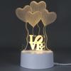 Luz nocturna 3D regalo creativo lámpara de mesa carga USB táctil lámpara de noche patrón de producción LOGO imprimible