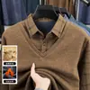 Recomendación PrincipalTejido Suave y Liso de Lana + Seda Nuevo Invierno 2026 Manga Larga Más Terciopelo Más Grosor