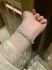 Pulsera Cuadrada de Flor Ojo de Gato de Circonita Lujo Ligero Exquisita Versátil Pulsera Nicho Temperamento Joyería de Gama Alta Venta al Por Mayor