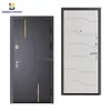Puertas de Entrada de Acero Delanteras y de Madera Traseras para Uso Residencial, Puertas de Entrada Antirrobo, Puertas de Madera con Paneles Insertados, Puertas de Hierro Rusas, Directamente de la Fábrica Fuente