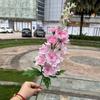 Comércio exterior simulação de sensação úmida fabricantes de flores de alta qualidade sensação única delphinium casamento decoração para casa flores falsas atacado