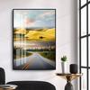 Pintura de Parede Suspensa com Paisagem Escandinava Pintura Decorativa para Entrada de Hotel Apartamento Pintura de Parede para Fundo de Sofá na Sala de Estar com Vista para o Mar Mural de Banheiro