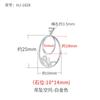 Colgante Sencillo de Oro de 18 Quilates Portafoto Vacío para Mujer Xiangyun Estilo Chino Retro Soporte para Collar DIY Cera de Abeja Jade Hetian Portafoto Vacío Accesorios