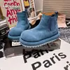 Zapatos de algodón para mujer con felpa interior nuevo estilo 2026 zapatos casuales de piel suave botas de nieve para mujer botas cortas estilo bosque para mujer suela gruesa retro