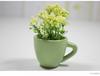 Mini Vaso Cerâmico Magnético Decorativo Criativo Transfronteiriço 3D Realista Pequeno Vaso de Flores Fofo Ímã Decorativo de Geladeira
