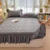 Falda de Cama Nueva Sábana Ajustada Sábana Ajustada Acolchada Juego de Tres Piezas Falda de Cama Estilo Encaje Cubrecama Empaquetado Dropshipping Transfronterizo