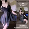Lencería Sexy Gato Nocturno, Nueva Bata de Malla de Encaje de Alta Gama para Bustos Pequeños, Camisón de Tirantes para Parejas