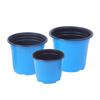 Fornecimento Atacado do Fabricante Vasos Coloridos Bicolores Plástico para Plantio de Mudas de Suculentas Flores Espessos Bicolores Branco Roxo Azul
