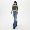 Yc & Pantalones Acampanados Sexy de Tiro Bajo Retro Americano Look Adelgazante Otoño e Invierno Jeans Elásticos Versátiles para Mujer Nuevo Estilo