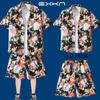 Traje de Camisa de Playa de Manga Corta de Verano para Hombre Vacaciones de Viaje en Sanya Ropa de Tallas Grandes Ropa de Viaje a la Orilla del Mar Ropa de Verano