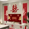 Decoração de Quarto de Casamento Parede de Fundo de TV Conjunto Sala de Estar Casa Nova Quarto Masculino e Feminino Decoração de Casamento Adesivos de Palavras Felizes para Casamento