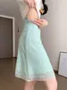 Vestido Floral Fresco y Elegante Estilo Coreano, Vestido Bodycon de Encaje Fresco de Verano de Cintura Alta Energético, Vestido de Cola de Pez Estilo Vacaciones Línea A