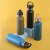 Suministro Transfronterizo Botella de Agua Deportiva de Acero Inoxidable 304, Botella para Senderismo Estilo Americano de Boca Ancha, Taza Térmica de Doble Pared al Vacío, Personalizable con Logo