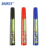 Marcador Baoke MP2903A con tinta negra, roja y azul, punta grande, bolígrafo impermeable, gran capacidad, bolígrafo de aceite, marcador