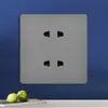 Tomada de Parede Cinza Versão Hong Kong e Austrália Tomada Estilo Britânico 13A com Painel de Interruptores de Carregamento Tipo-C+USB para Exportação