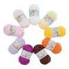 Bola de Nieve Chico Lindo Hecho a Mano DIY Tejido Chenilla Lana Gruesa Bufanda Tejida para Bebé Muñeca con Gancho Bolsa Hilo de Hielo