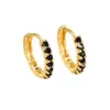 Yiwu Pequeños Artículos Pendientes de Cobre Incrustados con Circonita Moda Femenina Pendientes de Aro Clásicos con Circonita Pendientes Versátiles Personalizados