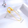 Broche Vietnamita Ouro de Areia Ping An Xi le Bebê Feminino Cobre Banhado a Ouro Ping An Xi le Buraco Xingshi Acessórios DIY Atacado