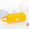 Estuche para Lápices con Doble Cremallera Gran Capacidad Almacenamiento de Papelería Estuche para Lápices Creativo Bolsa de Papelería para la Temporada Escolar Estuche para Lápices Portátil de Tela Oxford