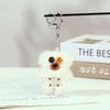 Acessórios de Boneca Urso de Pelúcia Desenho Animado Pingente Fofo Pelúcia Enrolada Olhos de Botão Bolsa de Boneca Pingente de Chaveiro