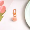 Chaveiro de Pingente Criativo Fofo Bola de Pelúcia Acessório DIY com Anel de Conexão Giratório Decoração Versátil para Bolsa